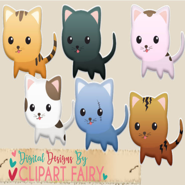 Adorable Kitten Puffy Stickers